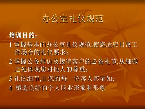办公室礼仪规范PPT课件