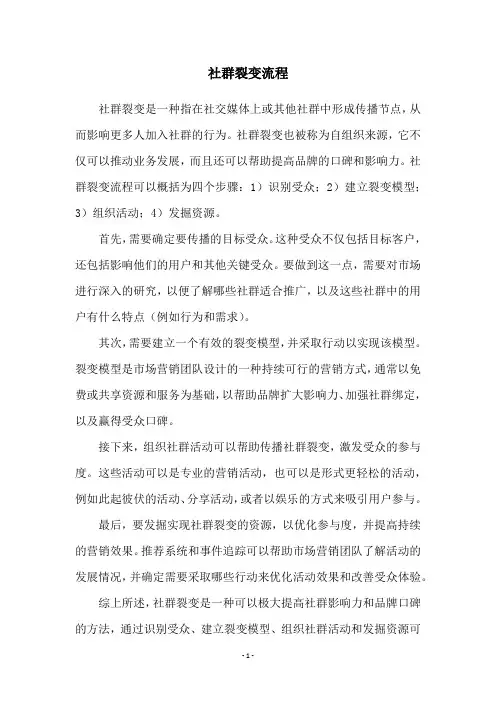 社群裂变流程