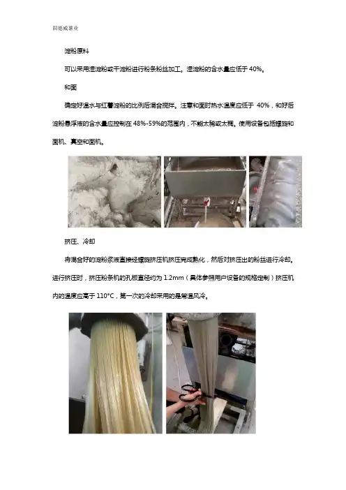 红薯粉条机加工工艺及流程大全
