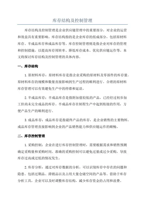 库存结构及控制管理