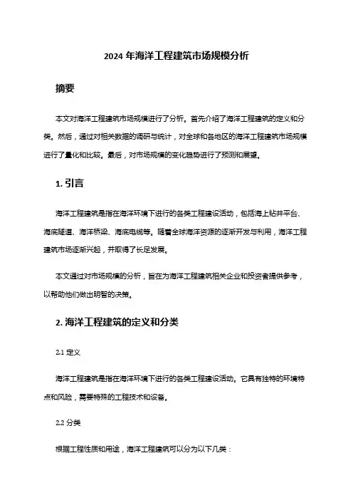 2024年海洋工程建筑市场规模分析
