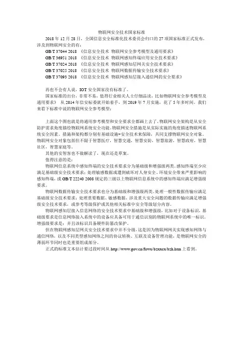 物联网安全技术国家标准