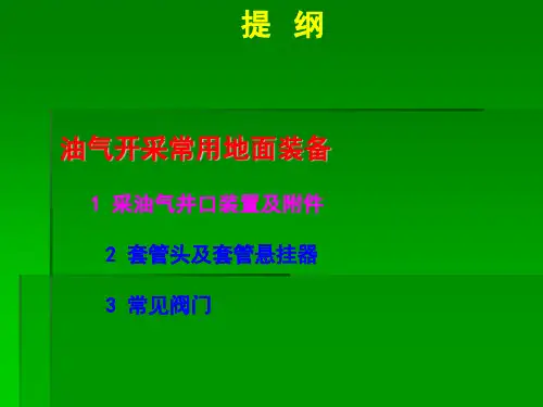 石油常用地面装备(井口、采油树、阀门)