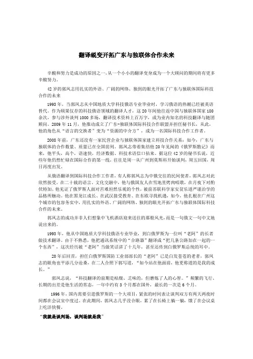 翻译蜕变大顾问期间辛酸