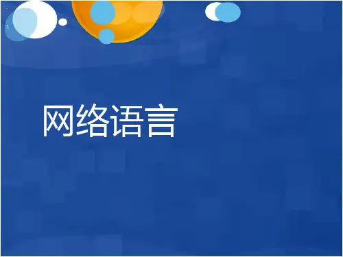 网络语言PPT课件