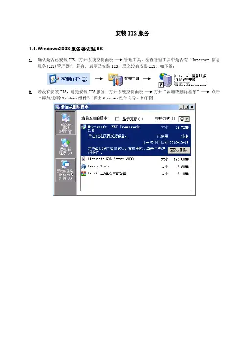 IIS服务安装调试