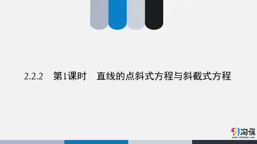 课件1：2.2.2　第1课时　直线的点斜式方程与斜截式方程
