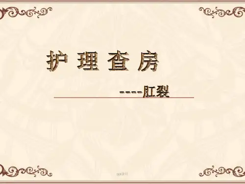 肛裂护理查房  ppt课件