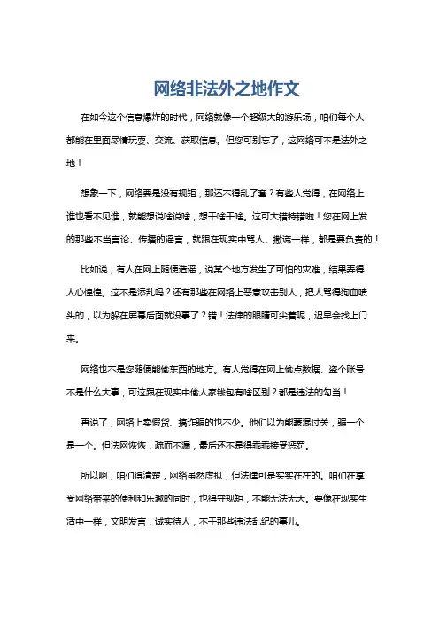 网络非法外之地作文