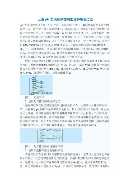 三菱plc实现顺序控制的四种编程方法