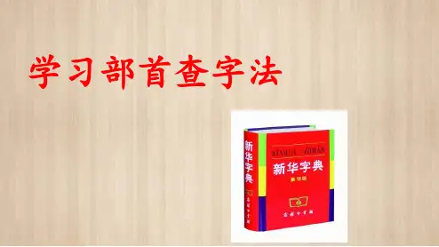 人教版小学二年级下册语文：《部首查字法》