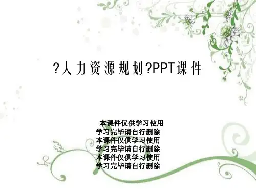 《人力资源规划》PPT课件