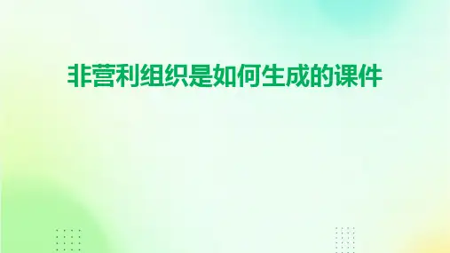 非营利组织是如何生成的课件