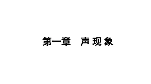 人教版物理中考专题复习课件《声 现 象》