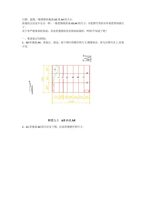 A0~A3图纸折叠A4方法!