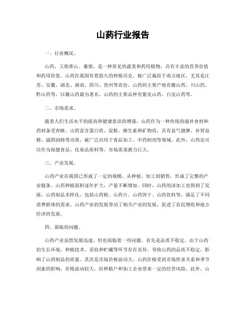 山药行业报告
