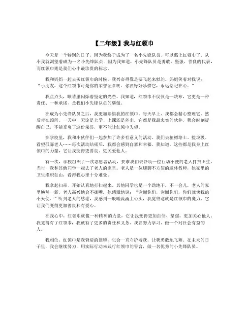 【二年级】我与红领巾