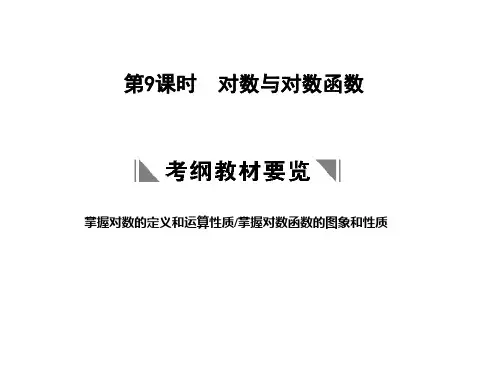 对数与对数函数备课讲稿