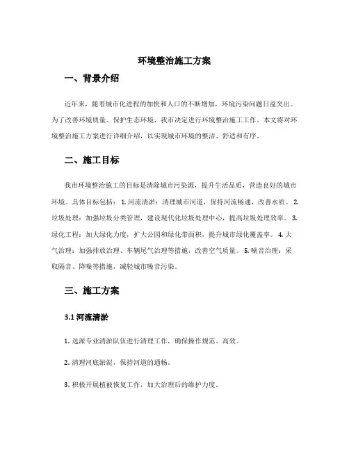 环境整治施工方案