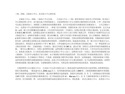 三轴、四轴、五轴加工中心、卧加