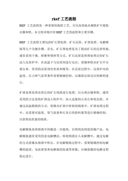 rkef工艺流程
