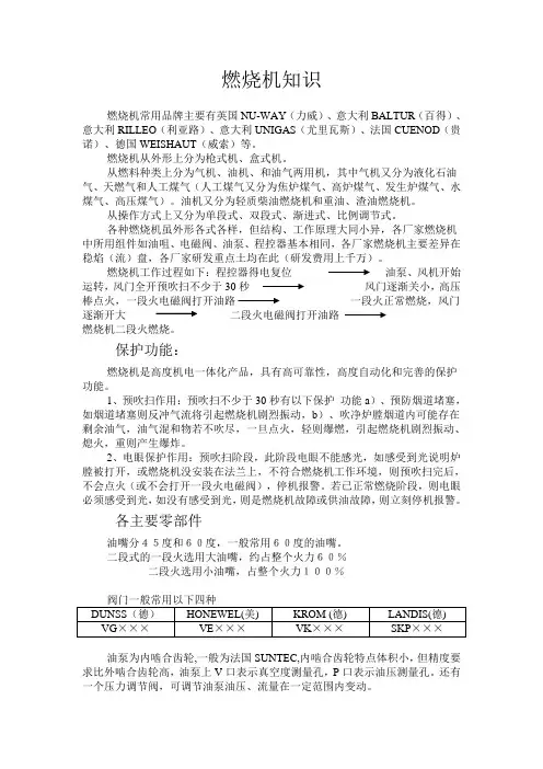 燃烧机知识