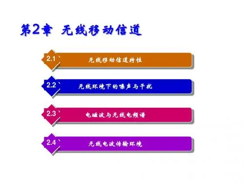移动通信第2章  无线移动信道