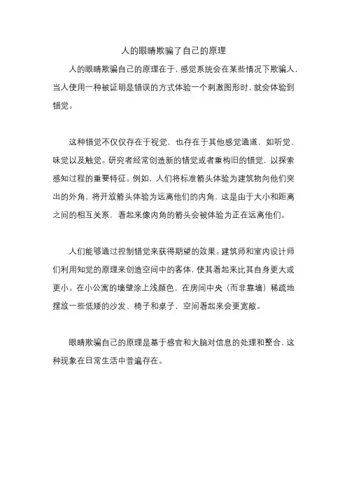 人的眼睛欺骗了自己的原理