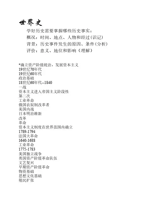 历史表格数轴表