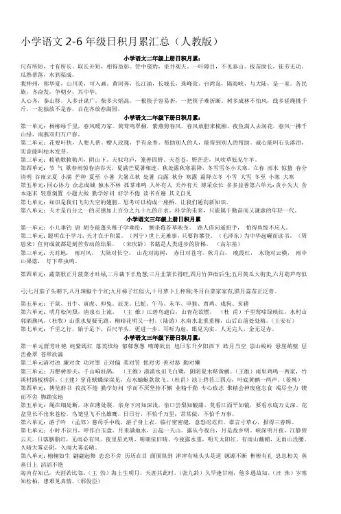 小学语文26年级日积月累汇总(人教版)_2