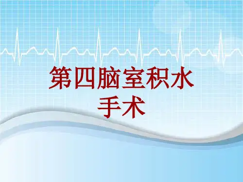 手术讲解模板:第四脑室积水手术