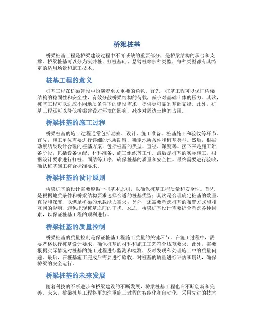 桥梁桩基资料