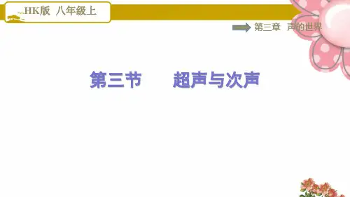 8物理沪科版 第3章 声的世界3.3超声与次声