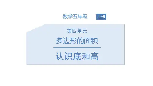 《多边形的面积——认识底和高》数学教学PPT课件(3篇)