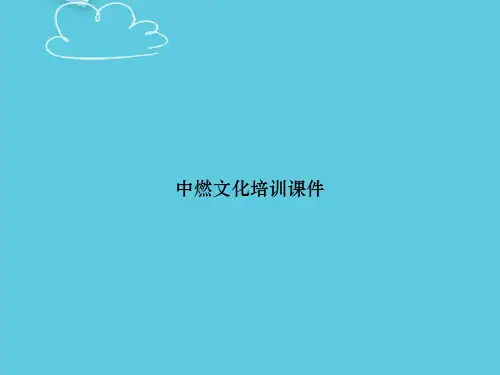 【精选文档】中燃文化培训PPT