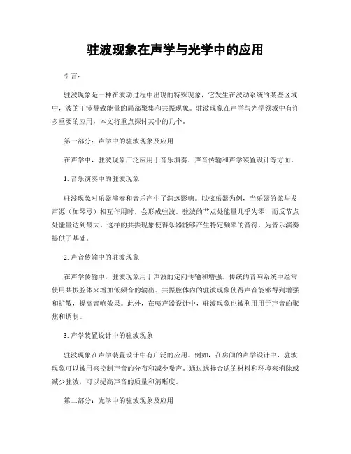 驻波现象在声学与光学中的应用