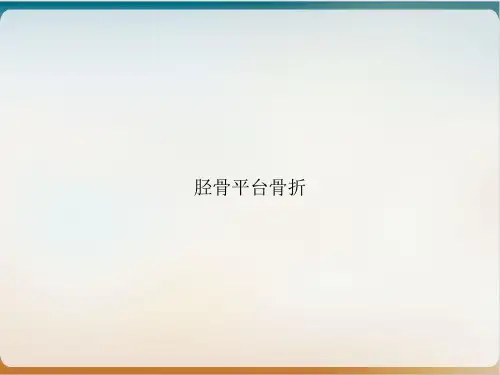 胫骨平台骨折ppt培训课件