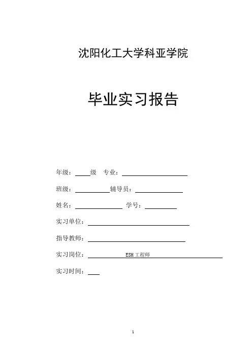 毕业实习报告 外企实习经验