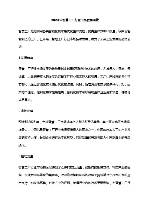 2023年智慧工厂行业市场发展现状