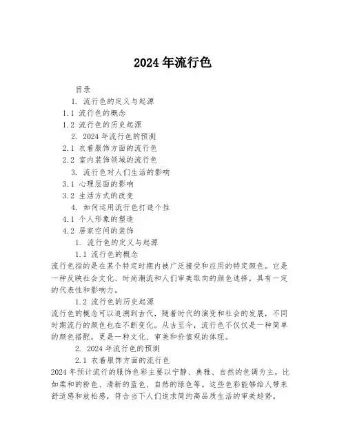 2024年流行色