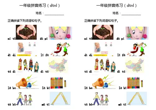 一年级拼音口语练习(dtnl)