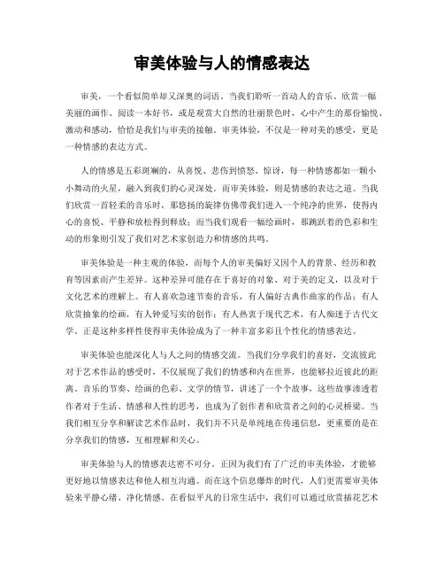 审美体验与人的情感表达
