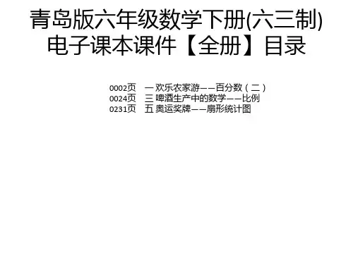 青岛版六年级数学下册(六三制)电子课本课件【全册】