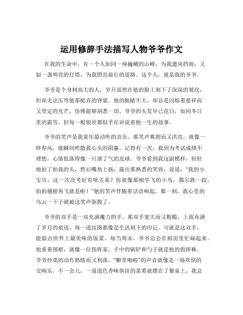 运用修辞手法描写人物爷爷作文