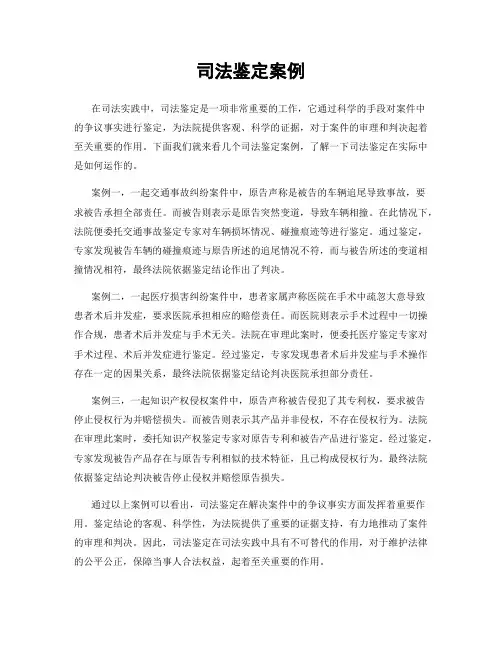 司法鉴定案例