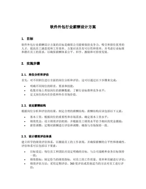 软件外包行业薪酬设计方案