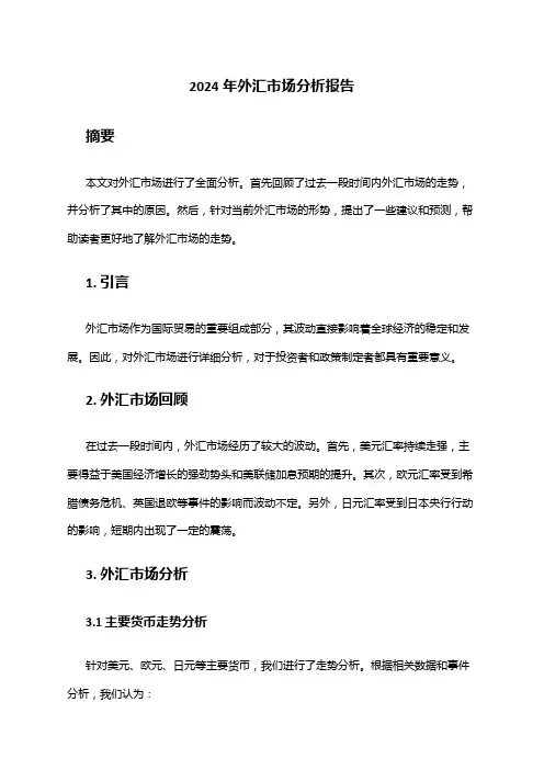 2024年外汇市场分析报告