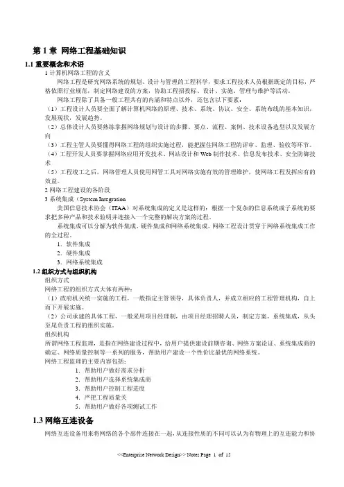 网络工程期末复习