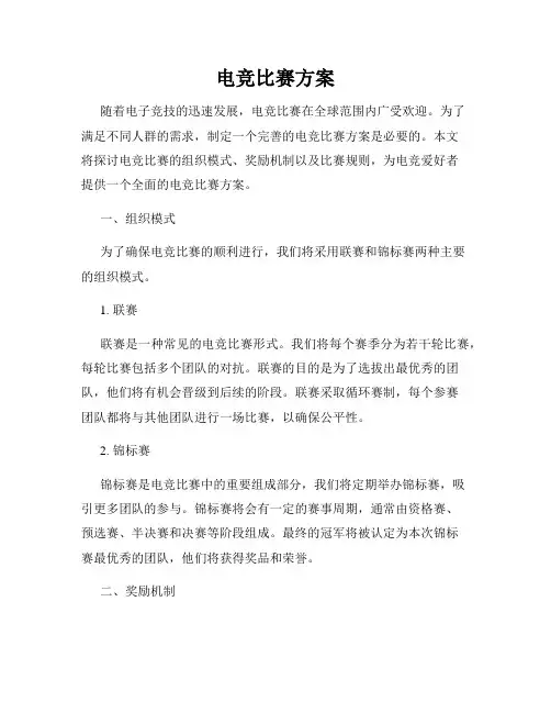 电竞比赛方案