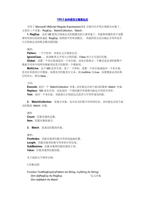 VB6.0正则表达式